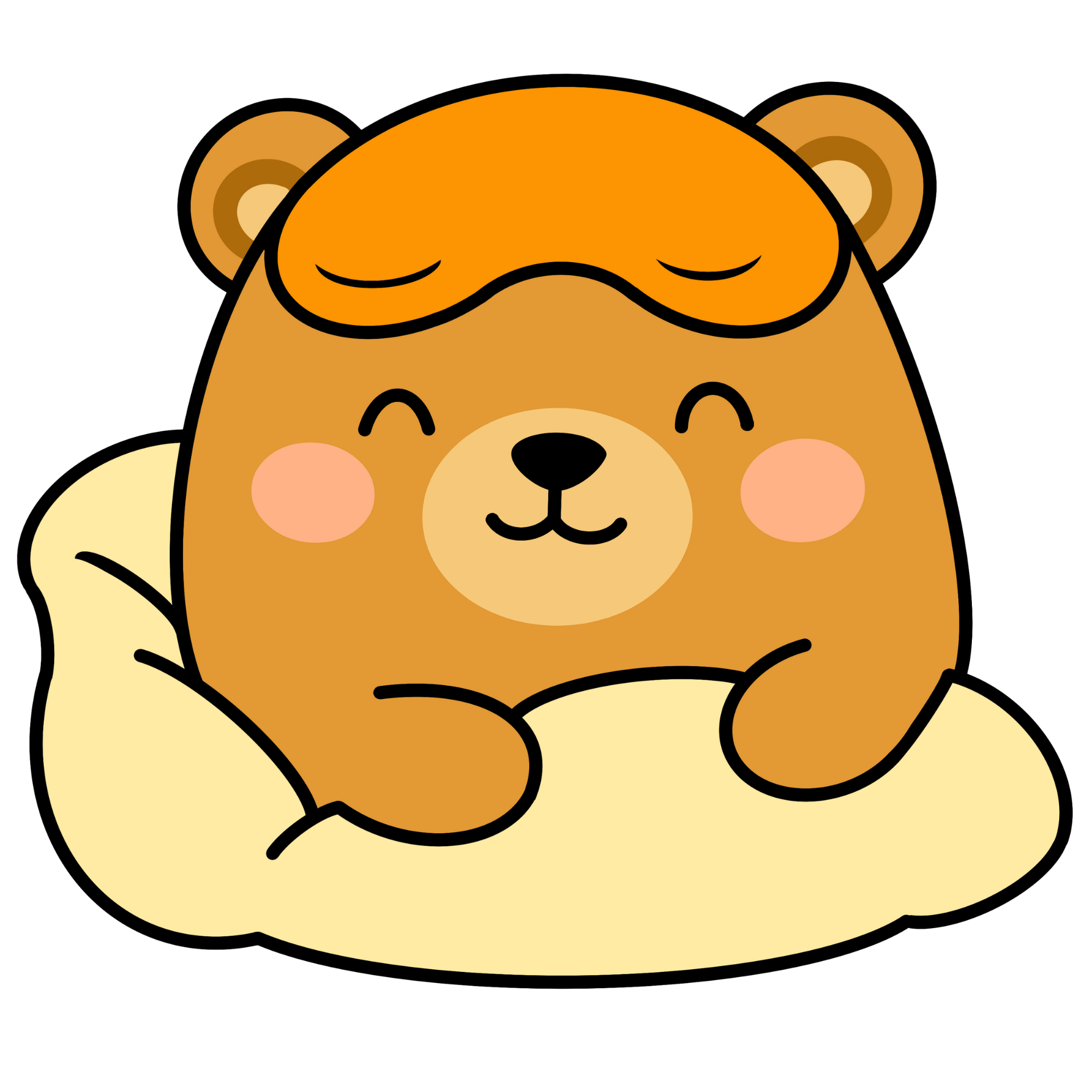 Sleepy Bear Kawaii Plushie Cross-Stitch Pattern